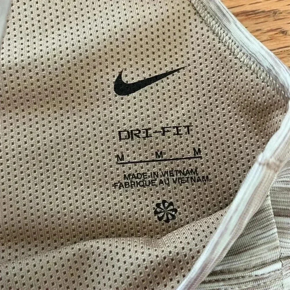 Nike Girls' Dri-FIT Indy Seamless Sports Bra Beige Size M